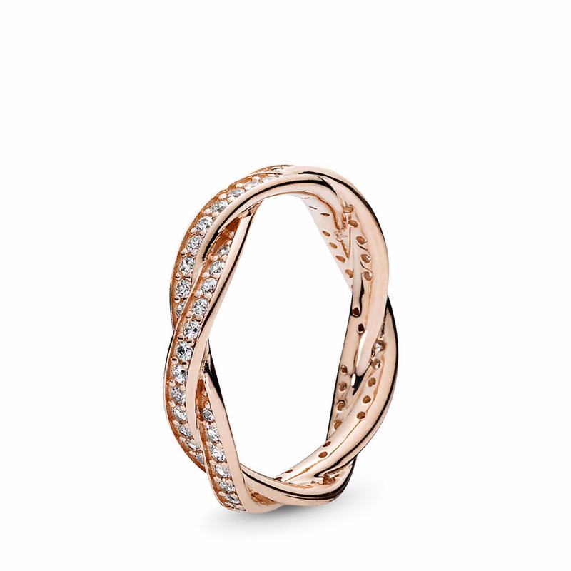 Pandora Sparkling Twisted Lines Stackable Ring Egypt DS1378052